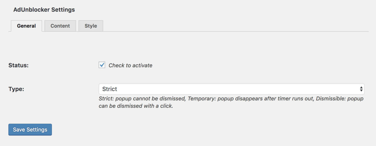 AdUnblocker – Anti Adblock WordPress Plugins screenshot 1