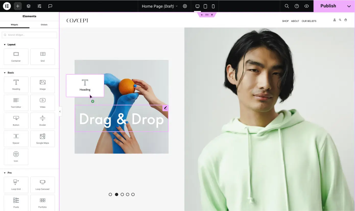 Front End Page Builder