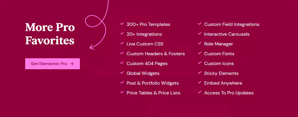 elementor pro feature